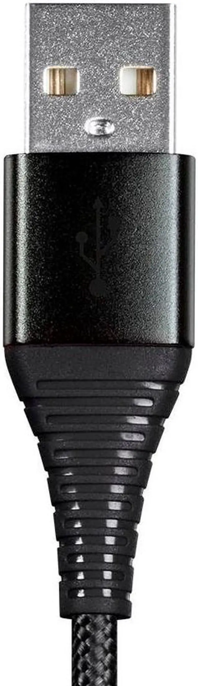 Alt view image 6 of 7 - Monoprice USB 2.0 Micro B to Type A Charge & Sync Cable - 3 Feet - Black | Nylon-Braid, Durable, - AtlasFlex Series