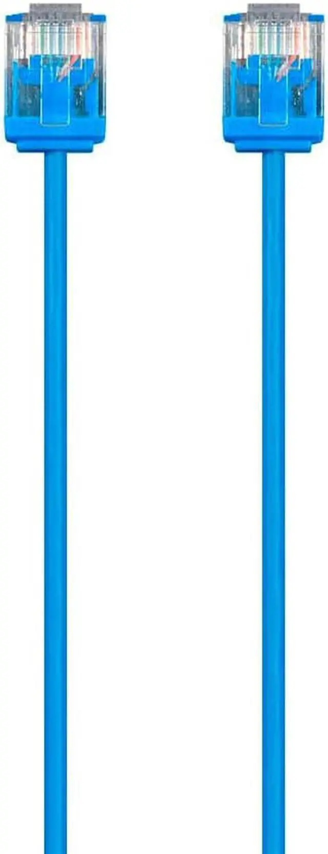 Alt view image 2 of 4 - Monoprice Cat6 Ethernet Patch Cable - 7 Feet - Blue | Stranded, 550MHz, UTP, Pure Bare Copper Wire, 32AWG  - Micro SlimRun Series