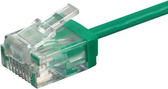 Alt view image 4 of 8 - Monoprice Cat6 Ethernet Patch Cable - 1 Feet - Green | Stranded, 550MHz, UTP, Pure Bare Copper Wire, 32AWG  - Micro SlimRun Series