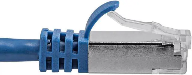 Alt view image 3 of 14 - Monoprice Cat7 Ethernet Patch Cable - 50 feet - Blue | Flexboot RJ45  Stranded  600Mhz  S/FTP  CMX  Pure Bare Copper Wire  26AWG   -  Entegrade Series