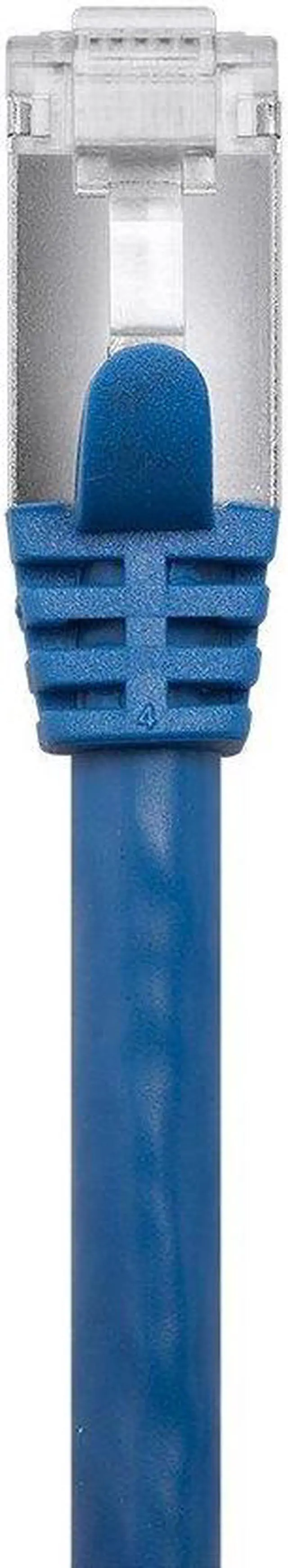 Alt view image 13 of 18 - Monoprice Cat7 Ethernet Patch Cable - 25 feet - Blue | Flexboot RJ45  Stranded  600Mhz S/FTP  CMX  Pure Bare Copper Wire  26AWG   -  Entegrade Series