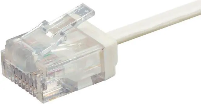 Alt view image 3 of 8 - Monoprice Cat6 Ethernet Patch Cable - 3 Feet - White | Stranded, 550MHz, UTP, Pure Bare Copper Wire, 32AWG  - Micro SlimRun Series