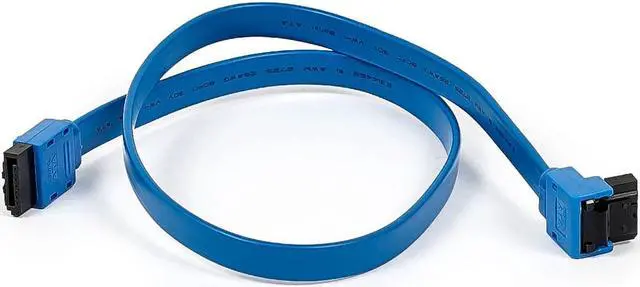 Alt view image 3 of 4 - Monoprice DATA Cable - 1.5 Feet - Blue | SATA 6Gbps Cable with Locking Latch (90-degree to 180-degree)