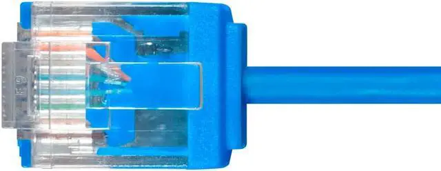Alt view image 4 of 4 - Monoprice Cat6 Ethernet Patch Cable - 7 Feet - Blue | Stranded, 550MHz, UTP, Pure Bare Copper Wire, 32AWG  - Micro SlimRun Series