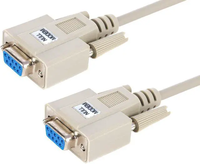 Main image of Monoprice Molded Null Modem Cable - 6 Feet - DB9 Female/Female