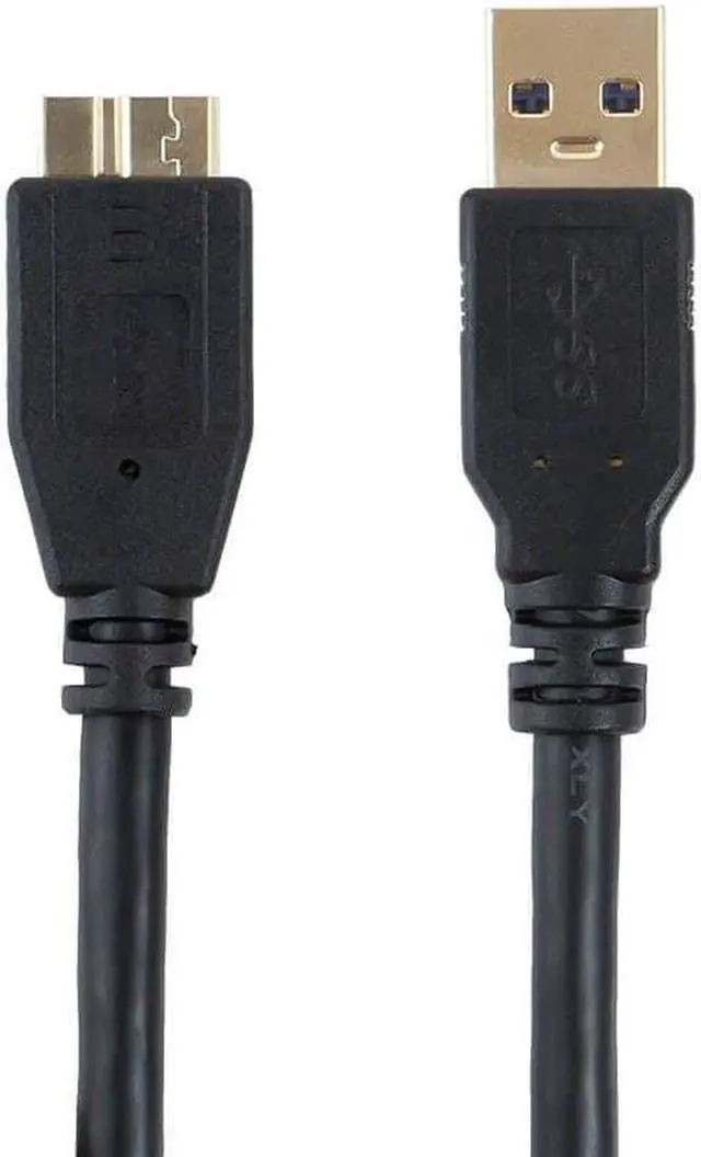 Main image of Monoprice USB 3.0 Type-A Male to Micro Type-B Female Cable - 1.5 Feet - Black | Compatible with Android, Hard drives, Samsung, HTC, WD and More! - Select Series