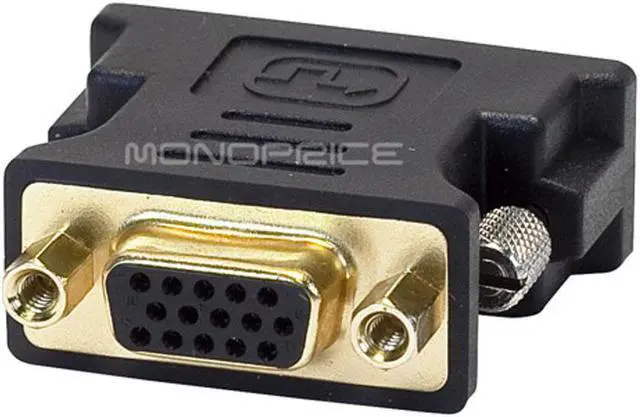 Alt view image 3 of 8 - Monoprice Inc. Dvi-A Dual Link Male To Hd15(Vga) Female Adapter (Gold Plated)
