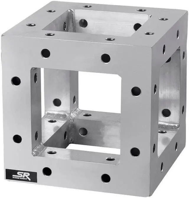 Main image of Monoprice 8in x 8in Lite Duty Box Truss | 6-Way Corner With Hardware, Up to 500 pounds load capacity - Stage Right Series