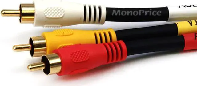 Alt view image 2 of 11 - Monoprice RCA Coaxial Compsite Video and Stereo Audio Cable, 3ft