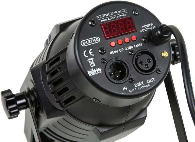 Alt view image 8 of 14 - Monoprice PAR-575 Stage Light (RGBW) | Bright,  8 watt, x 7 LED, aluminum shell, built-in programs for dimming and strobe effect - Stage Right Series