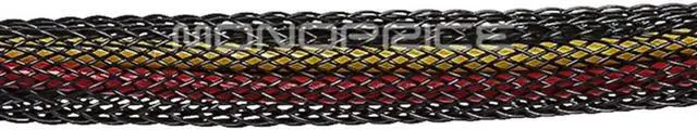 Alt view image 9 of 10 - Monoprice 12-inch 4-pin MOLEX Male to 2x 15-pin SATA II Female Power Cable w/Net Jacket