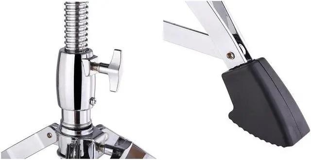 Alt view image 7 of 7 - Saddle Drum Throne Drummer Stool Round Seat Chair Adjustable Folding Stand Percussion Hardware Large
