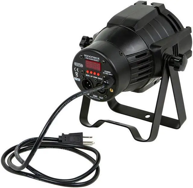 Alt view image 7 of 14 - Monoprice PAR-575 Stage Light (RGBW) | Bright,  8 watt, x 7 LED, aluminum shell, built-in programs for dimming and strobe effect - Stage Right Series