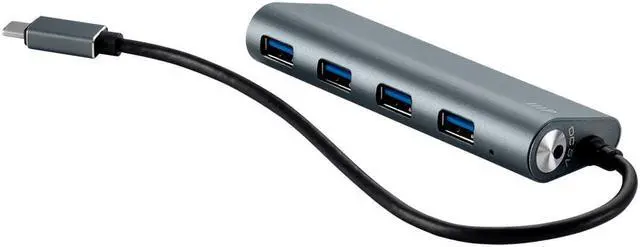 Alt view image 4 of 13 - Monoprice 4 Port USB-C Hub - Aluminum, SuperSpeed Transfer Rates, Compatible With Apple MacBook, Google Chromebook & More