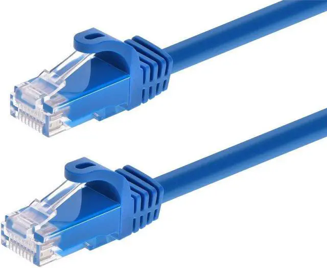 Alt view image 6 of 10 - Monoprice Flexboot Cat5e Ethernet Patch Cable - Network Internet Cord - RJ45, Stranded, 350Mhz, UTP, Pure Bare Copper Wire, 24AWG, 25ft, Blue