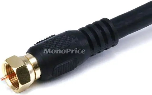 Alt view image 2 of 9 - Monoprice 12 ft. RG-6 Coaxial Cable, Black; For Use With Video Equipment 3032