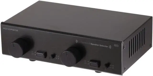 Main image of Monoprice Dual Source 2-Channel A/B Speaker Selector With Volume Control, Up To 100 Watts Per Channel