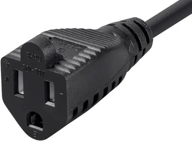 Alt view image 4 of 7 - Monoprice Power Adapter Cord Cable - 1 Feet | (IEC-320-C14 to NEMA 5-15R), 18AWG, 10A
