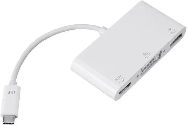 Alt view image 7 of 8 - Monoprice USB-C to HDMI Adapter- Black Mirror Display Resolutions Up To 4K @30Hz to - Select Series