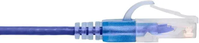 Alt view image 4 of 5 - Monoprice SlimRun Cat6A Ethernet Patch Cable - Network Internet Cord - RJ45, Stranded, UTP, Pure Bare Copper Wire, 30AWG, 6in, Purple, 10-Pack