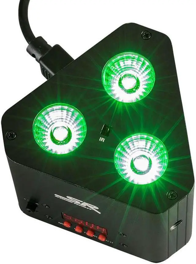 Alt view image 4 of 5 - Monoprice Truss Wash Up Light PAR Light With IR (RGB), 3 Watt, x 3 LED - Stage Right Series