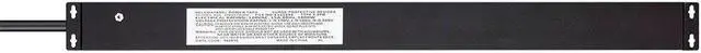Alt view image 6 of 19 - Monoprice 6 Outlet Metal Surge Protector Power Strip - Black With 15 Feet Cord | 540 Joules