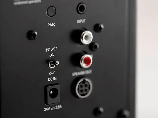 Alt view image 7 of 8 - Monoprice Monolith MM-3 Powered Multimedia Speakers - Black (Pair) With AptX Bluetooth, Fron Headphone Jack, Digital Calss D