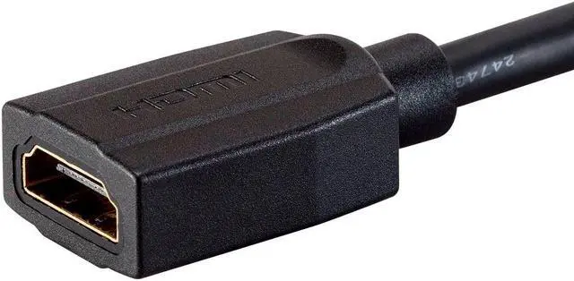 Alt view image 3 of 6 - Monoprice High Speed HDMI Extension Cable - 1.5 Feet - Black, 48Gbps, Ultra 8K, Dynamic HDR, eARC - DynamicView Series