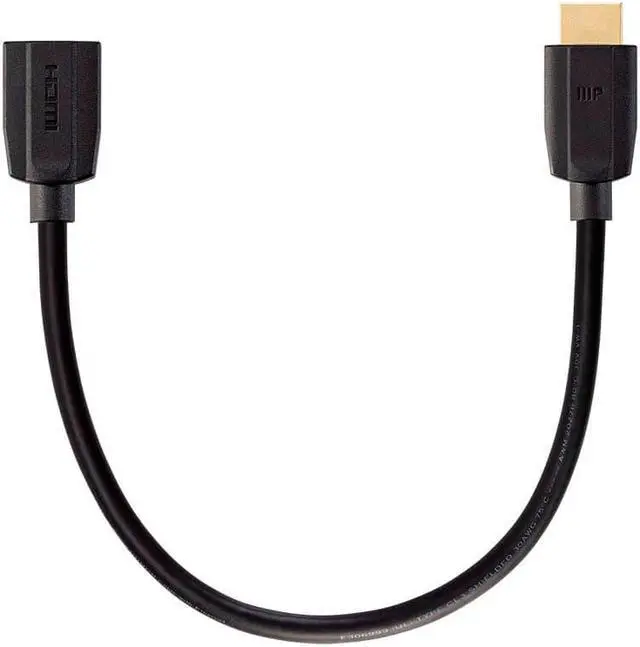 Alt view image 2 of 18 - Monoprice High Speed HDMI Extension Cable - 3 Feet - Black, 48Gbps, Ultra 8K, Dynamic HDR, eARC - DynamicView Series