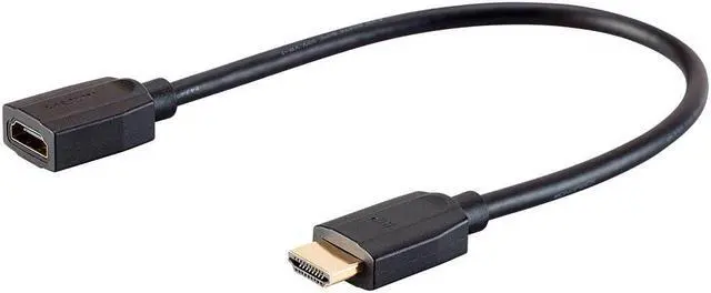 Main image of Monoprice High Speed HDMI Extension Cable - 1 Feet - Black | 48Gbps, Ultra 8K, Dynamic HDR, eARC - DynamicView Series