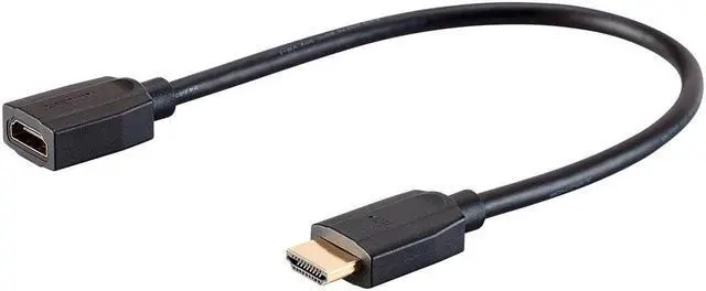 Main image of Monoprice High Speed HDMI Extension Cable - 1.5 Feet - Black, 48Gbps, Ultra 8K, Dynamic HDR, eARC - DynamicView Series