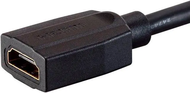 Alt view image 3 of 7 - Monoprice High Speed HDMI Extension Cable - 1 Feet - Black | 48Gbps, Ultra 8K, Dynamic HDR, eARC - DynamicView Series