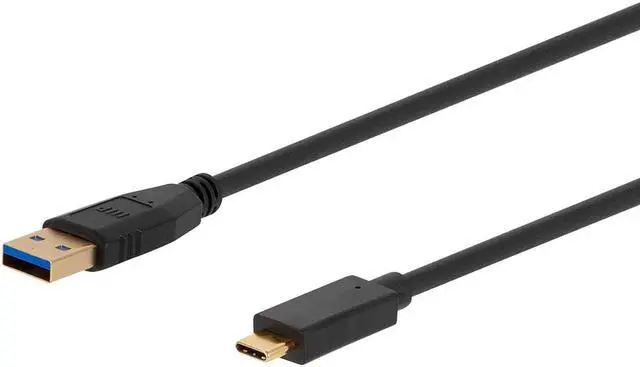 Alt view image 2 of 7 - Monoprice USB 3.0 Type-C to Type-A Cable - 1.5 Feet - Black, For Nintendo Switch, Samsung Galaxy S10 S9 S8 Note, Android Google Pixel - Select Series