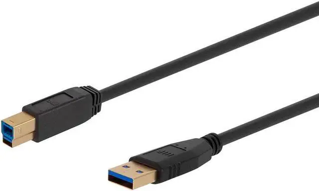 Alt view image 2 of 8 - Monoprice USB 3.0 Type-A to Type-B Cable - 3 Feet - Black | Compatible With Monitor, Scanner, Hard Disk Drive, USB Hub, Printers - Select Series