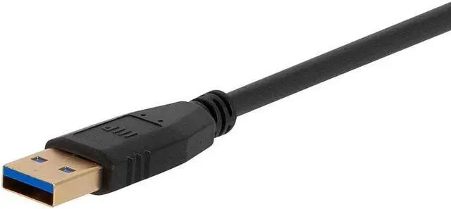 Alt view image 4 of 7 - Monoprice USB 3.0 Type-C to Type-A Cable - 1.5 Feet - Black, For Nintendo Switch, Samsung Galaxy S10 S9 S8 Note, Android Google Pixel - Select Series