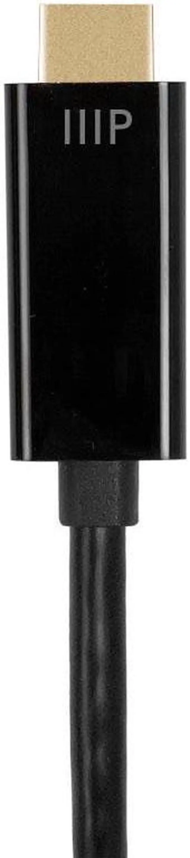 Alt view image 5 of 7 - Monoprice DisplayPort to HDTV Cable - 2 Meter - Black | 4K@60Hz - Select Series