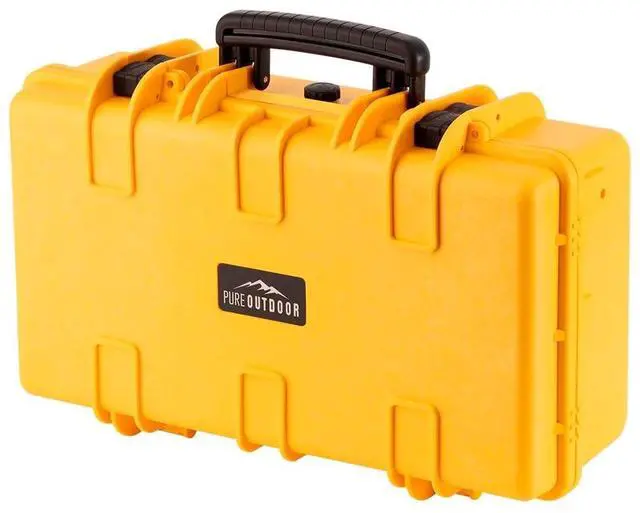 Main image of Monoprice Weatherproof Hard Case - 22in x 14in x 8in, Yellow With Customizable Foam, Shockproof, IP67