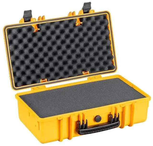 Alt view image 2 of 12 - Monoprice Weatherproof Hard Case - 22in x 14in x 8in, Yellow With Customizable Foam, Shockproof, IP67