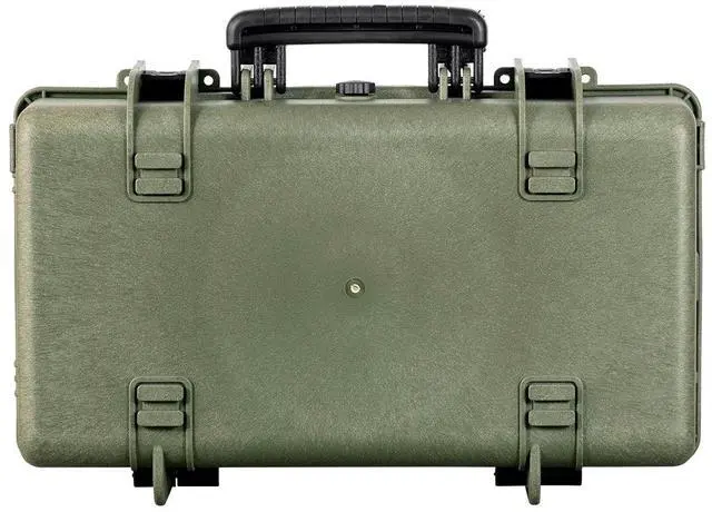 Alt view image 4 of 12 - Monoprice Weatherproof Hard Case - 22in x 14in x 8in, OD Green With Customizable Foam, Shockproof, IP67