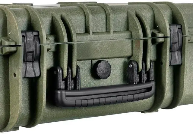Alt view image 3 of 12 - Monoprice Weatherproof Hard Case - 22in x 14in x 8in, OD Green With Customizable Foam, Shockproof, IP67