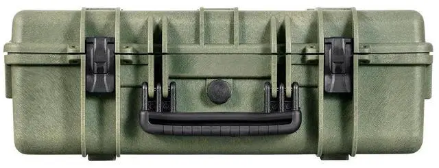 Alt view image 5 of 12 - Monoprice Weatherproof Hard Case - 22in x 14in x 8in, OD Green With Customizable Foam, Shockproof, IP67