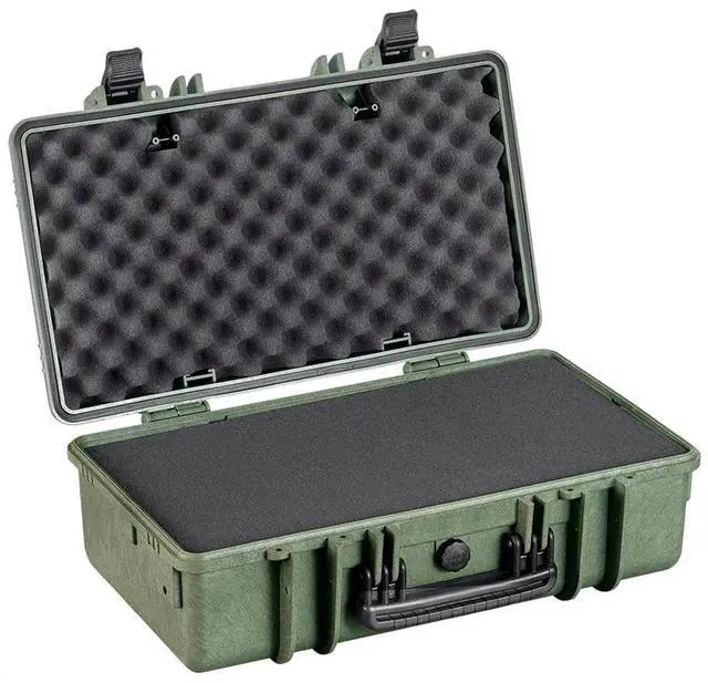 Alt view image 2 of 12 - Monoprice Weatherproof Hard Case - 22in x 14in x 8in, OD Green With Customizable Foam, Shockproof, IP67