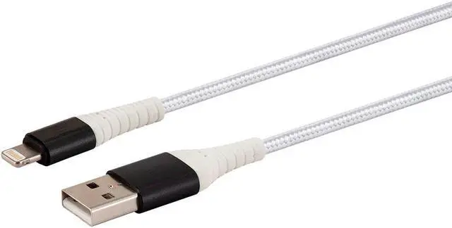 Alt view image 2 of 6 - Monoprice AtlasFlex Series Durable MFi Certified Lightning to USB Type-A Charge & Sync Nylon-Braid