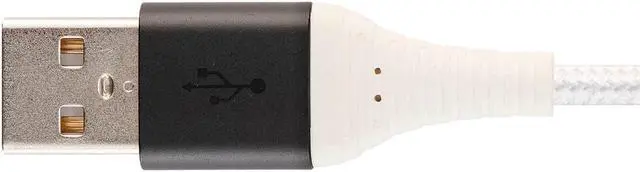 Alt view image 6 of 7 - Monoprice Nylon Braided USB C to USB A 2.0 Cable - 3 Feet - White | Type C, Durable, Fast Charge for Samsung Galaxy S10/ Note 8, LG V20 and - AtlasFlex Series