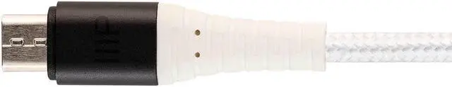 Alt view image 5 of 7 - Monoprice USB 2.0 Micro B to Type A Charge and Sync Cable - 6 Feet - White, Durable, Nylon-Braid - AtlasFlex Series