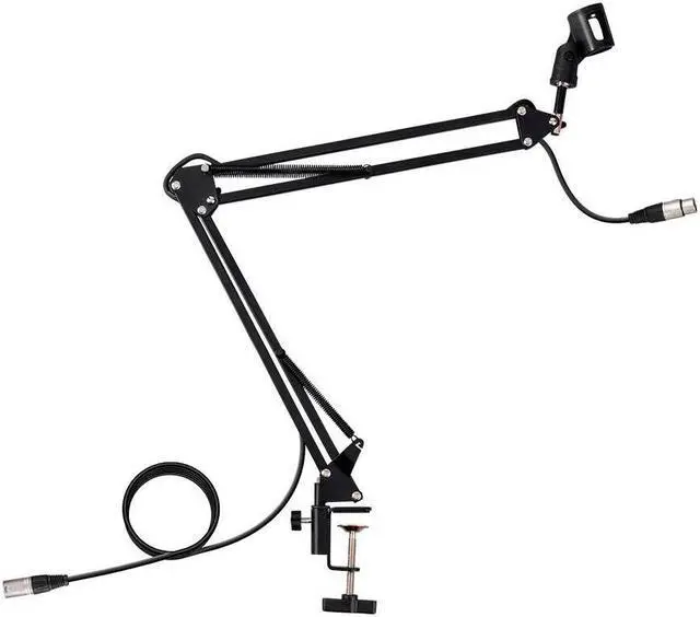 Main image of Monoprice Suspension Boom Scissor Broadcast Mic Stand With Integrated XLR Cable, Arm Can Extend Up To 33in - Stage Right Series