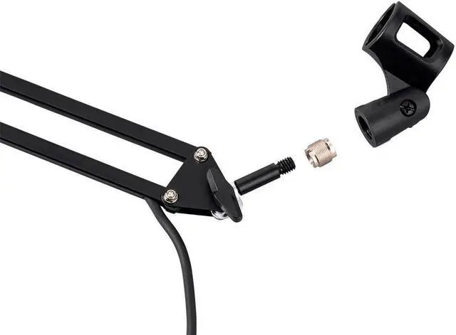Alt view image 5 of 6 - Monoprice Suspension Boom Scissor Broadcast Mic Stand With Integrated XLR Cable, Arm Can Extend Up To 33in - Stage Right Series