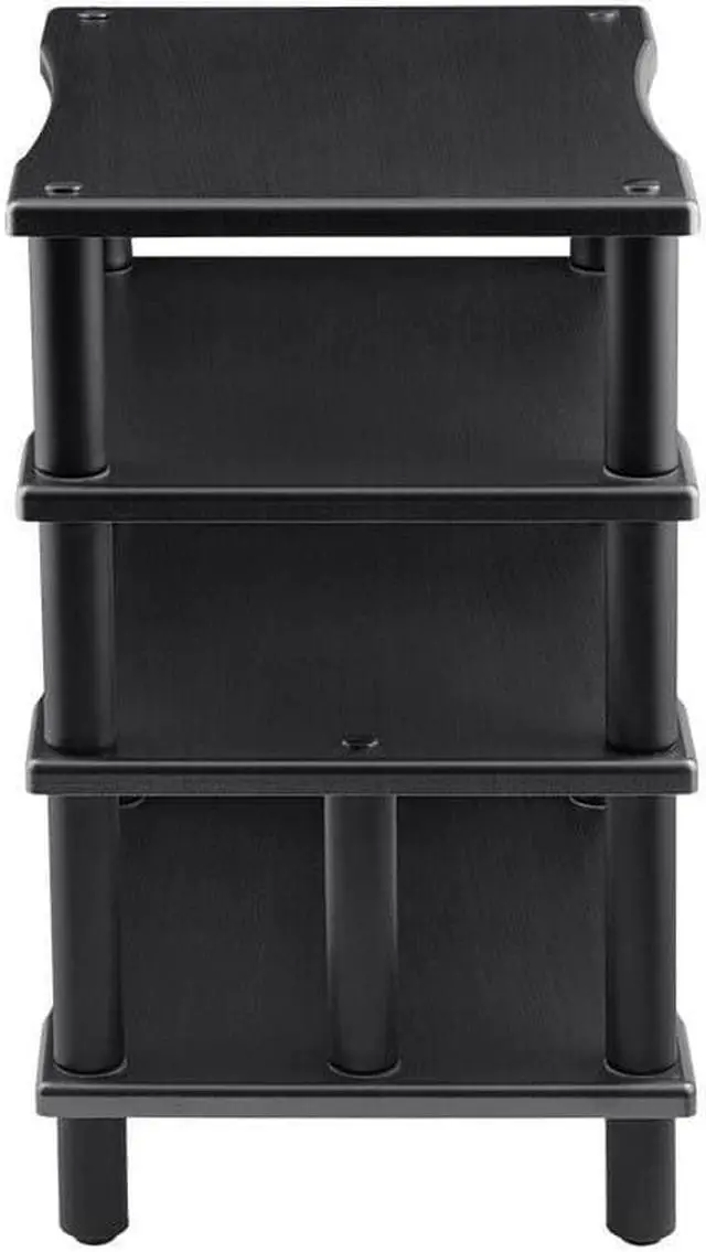 Alt view image 4 of 6 - Monolith 4 Tier Audio Stand XL - Black, Open Air Design, Each Shelf Supports Up to 75 lbs., Perfect Way to Organize AV Components