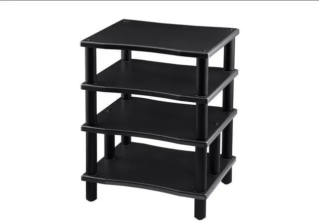 Main image of Monolith 4 Tier Audio Stand XL - Black, Open Air Design, Each Shelf Supports Up to 75 lbs., Perfect Way to Organize AV Components