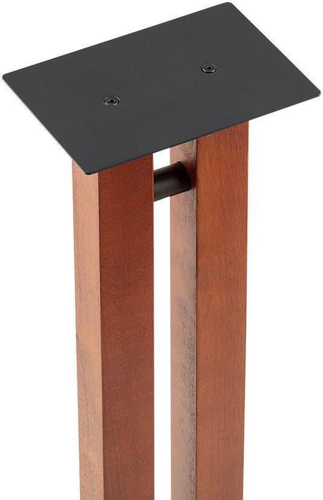 Alt view image 5 of 6 - Monoprice Monolith Speaker Stands - 24 Inch, Cherry (Each), 50lbs Capacity, Adjustable Spikes, Sturdy Construction, Ideal For Home Theater Speakers